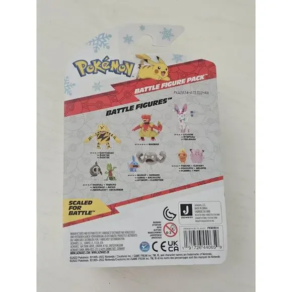 Pokemon 2022 Holiday Eevee & Pikachu Battle Figure Pack Christmas Set New - Picture 3 of 3